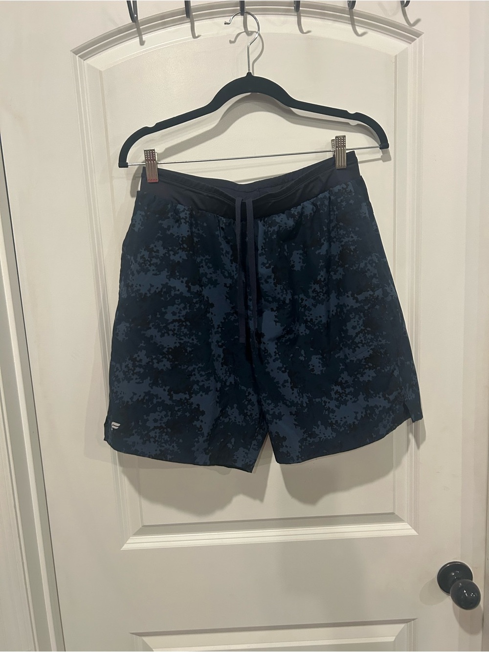 Fabletics Navy Blue Digital Camo Swim Shorts